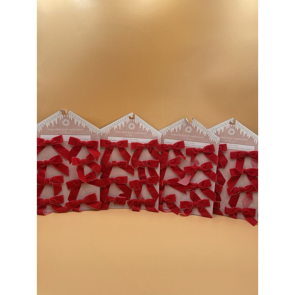 Cupcakes And Cashmere Red Velvet Gift Decor Bows Lot Of 48 Christmas Holiday NEW